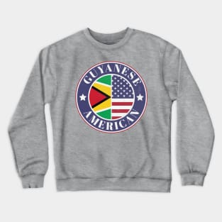 Proud Guyanese-American Badge - Guyana Flag Crewneck Sweatshirt